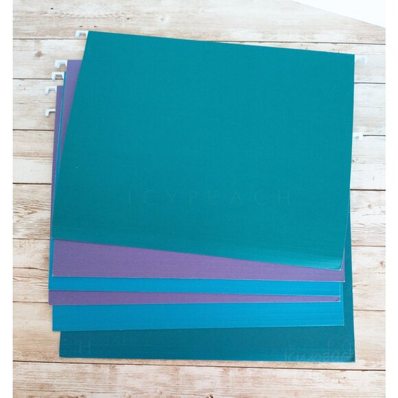 Hanging File Folders Color Coordinated 6 Pack Letter Size Office Supply Organize - Picture 4 of 6